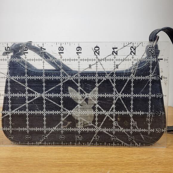 PLAYBOY Authentic Denim Handbag/Shoulder Bag Leather Trim - Picture 9 of 9